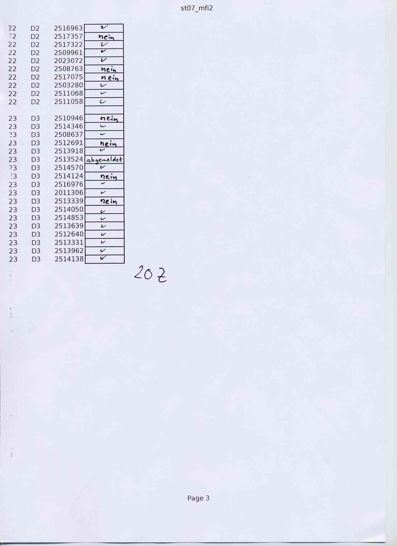 Liste, Teil 3